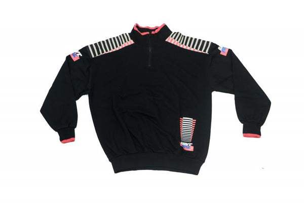 Vintage - Men - Nike Quarterzip Sweatshirt - Black/Multi-color