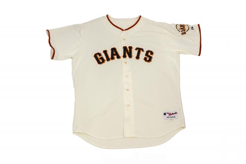 Vintage Men Majestic San Francisco Giants Jersey Off-White/Black/Orange