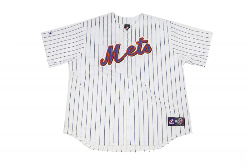 Vintage Men Majestic New York Mets Jersey White/Blue/Orange