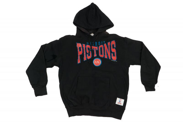 Vintage - Men - Champion Detroit Pistons Pullover Hoodie - Black/Red/Blue
