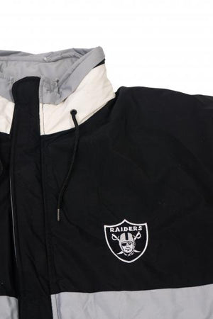 Vintage - Men - Starter Raiders Puffer Jacket - Black/Grey/White