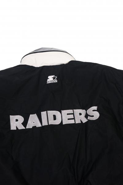 Vintage - Men - Starter Raiders Puffer Jacket - Black/Grey/White - Nohble