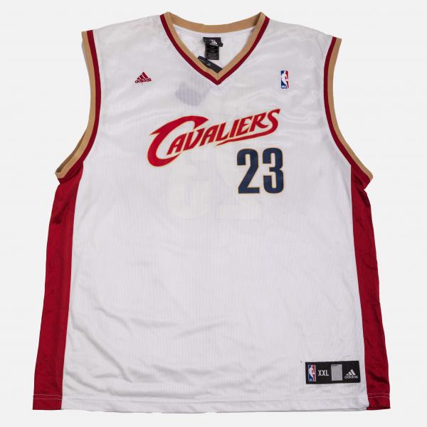 Vintage Men adidas LeBron James Cleveland Cavaliers Jersey White/Red/Gold
