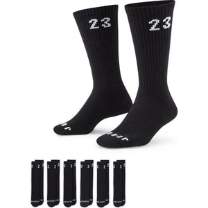 Jordan - Men - Essential Crew Socks (6 Pack) - Black/White