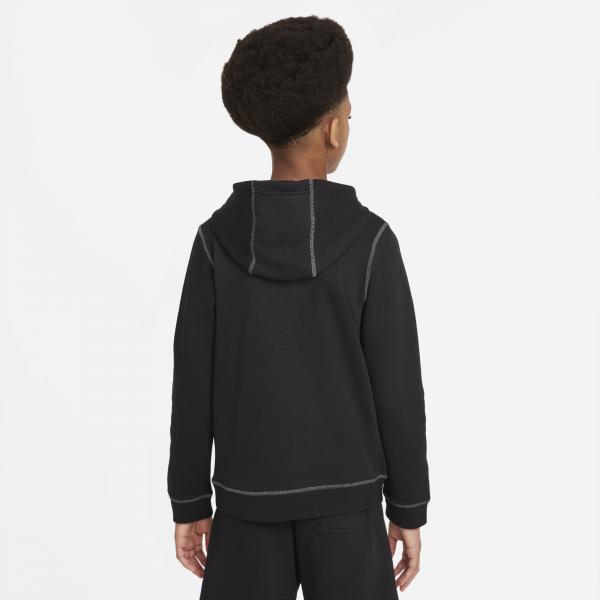 Nike Boy JDI Pullover Hoodie Black Iron Grey Nohble