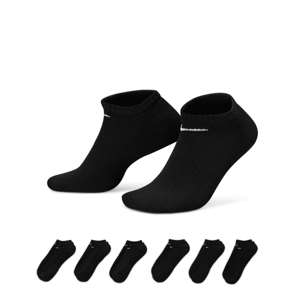 Nike - Accessories - Everyday Ankle Socks 6PK - Black/White