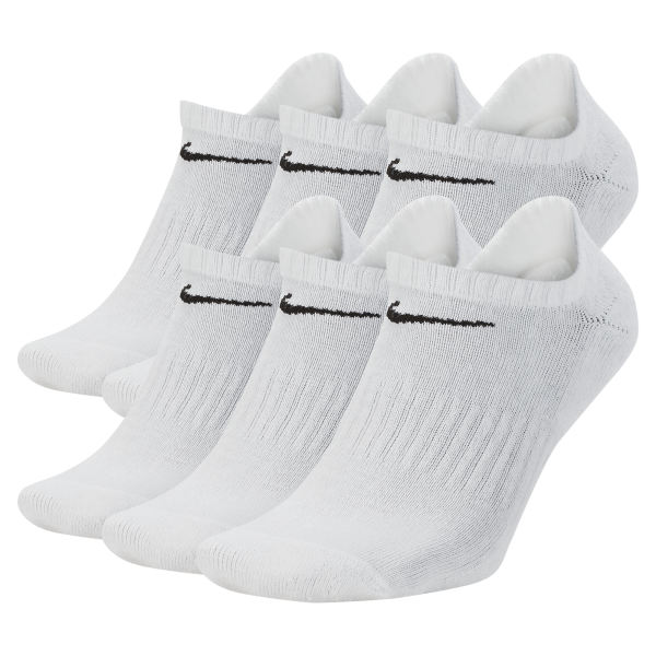 Nike Accessories Everyday Ankle Socks 6PK White Black Nohble