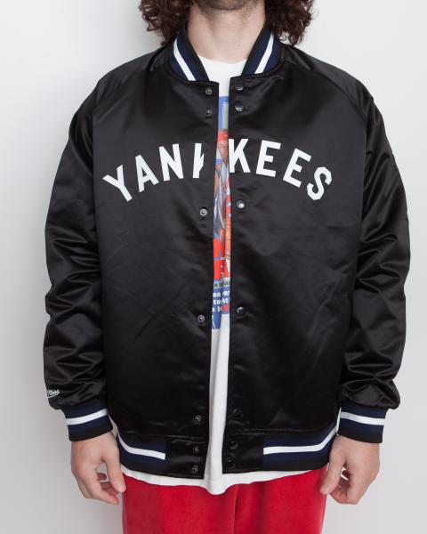 Mitchell and Ness Sideline Pullover Satin Jacket New York Yankees XL
