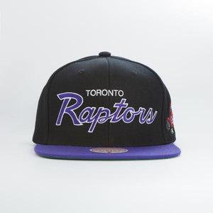 Toronto Huskies (raptors) snap black hat-NWT Mitchell & Ness