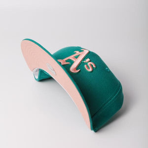 NEW ERA - Accessories - Oakland A's 1989 WS Custom Fitted - Green/Blush