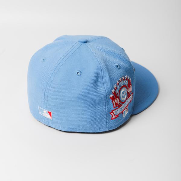 Vintage 90's Chicago Cubs Blue Red Baseball Trucker Snapback Adjustable Cap Hat