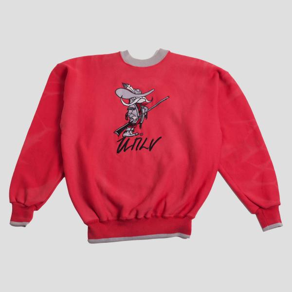 Vintage Men Game UNLV Rebels Crew Red Nohble