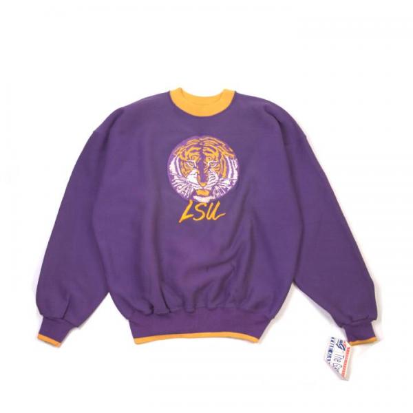 Vintage - Men - Game LSU Embroidered Crewneck - Purple
