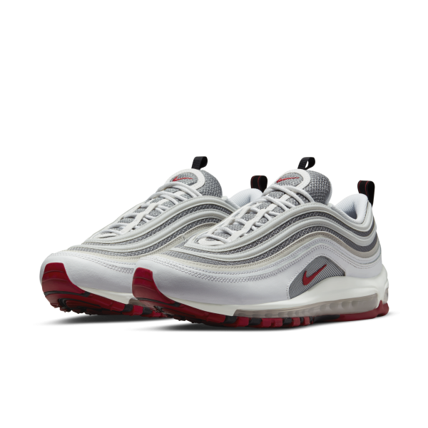 Nike Men Air Max 97 White Varsity Red Nohble