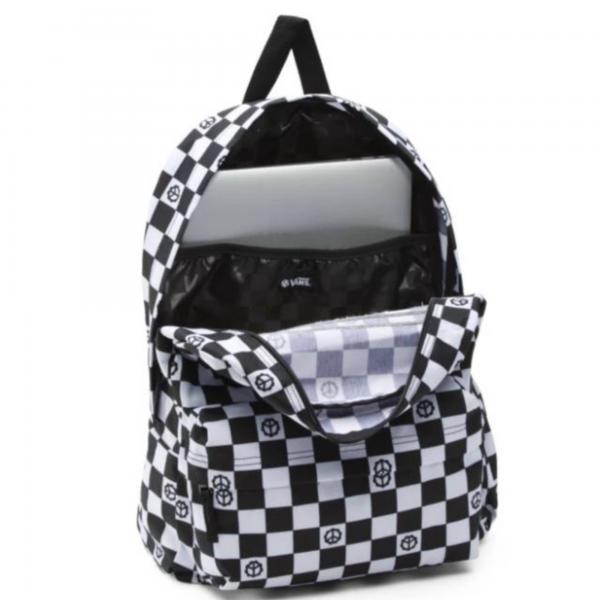 VANS - Accessories - Realm Flying V Backpack - White/Black Check