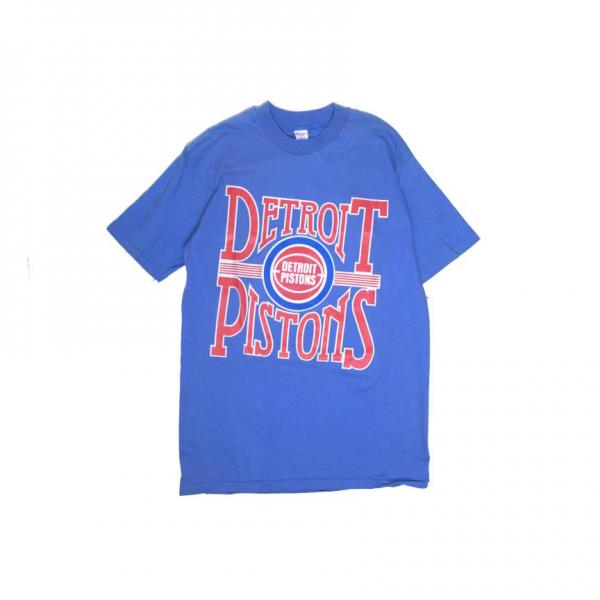 Vintage - Men - Champion Mens Detroit Pistons Tee - Blue