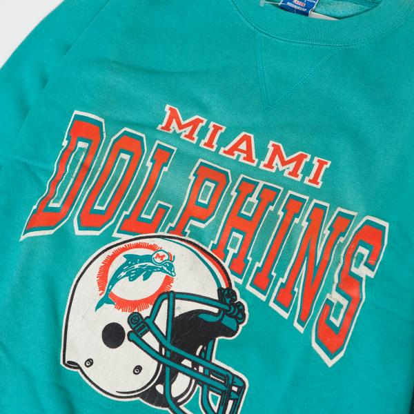Vintage - Men - Champion Miami Dolphins Crewneck - Teal