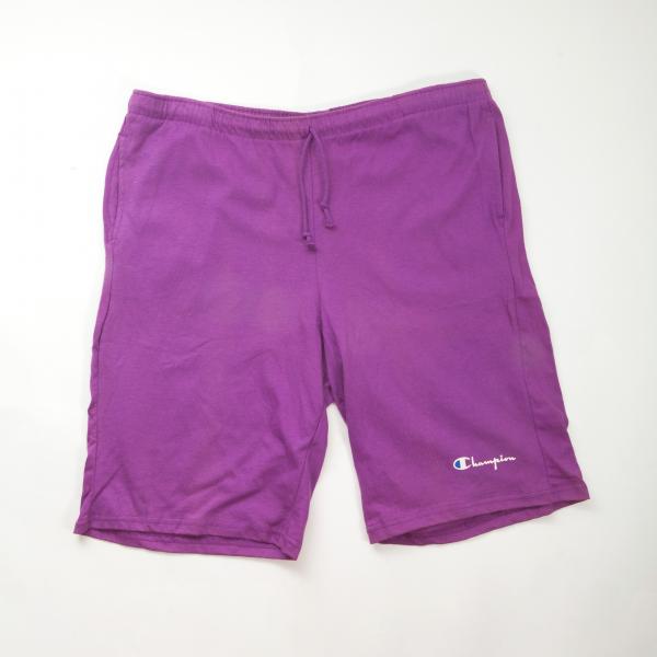 Vintage - Men - Champion Purple Cotton Shorts - Purple