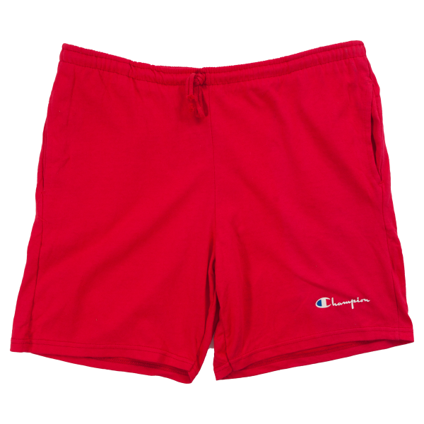 Vintage - Men - Champion Red Cotton Shorts - Red