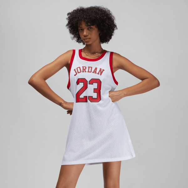 Jordan - Women - Heritage Dress - White/Gym Red/Black