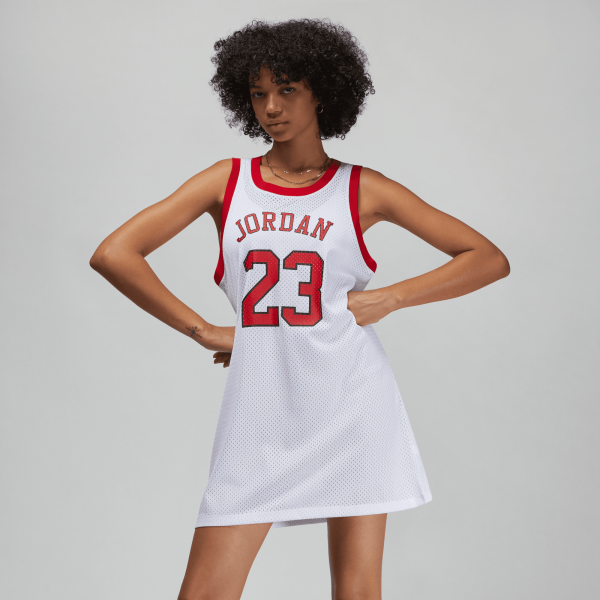 jordan women dress Women's Heritage Dress-White/Red, Size: Medium, Polyester Maxi Dresses Dresses Casual day wear women’s wrap skirt Size:5 Youth