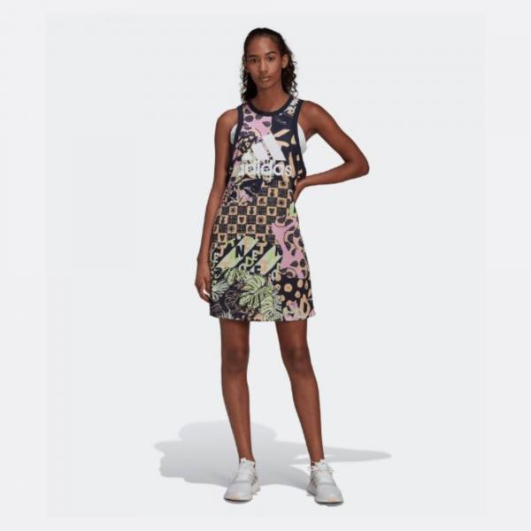 adidas - Women - Farm Print Tank Dress - Legend Ink/White adidas - Women - Farm Print Tank Dress - Legend Ink/White