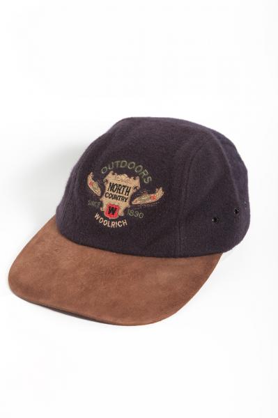 Vintage - Men - Woolrich Felt and Suede Outdoor Hat - Navy/Brown