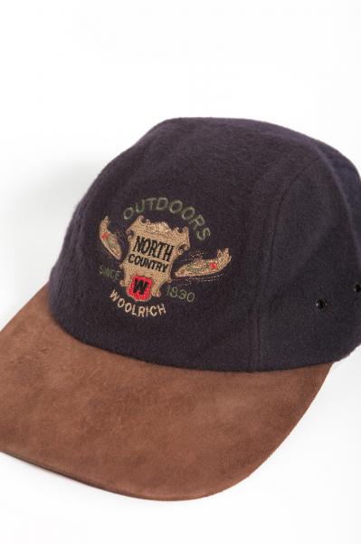 Vintage - Men - Woolrich Felt and Suede Outdoor Hat - Navy/Brown