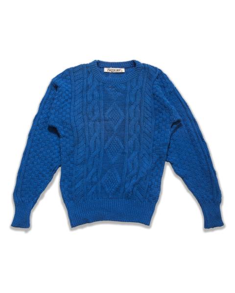 Vintage - Men - Le Tigre Cableknit Fisherman Sweater - Blue