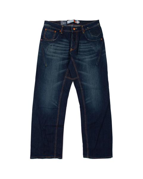 Vintage - Men - Indigo Red Denim Jeans - Blue
