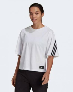 adidas - Women - Sportswear Three Stripes Tee - White - Nohble | Sport-T-Shirts