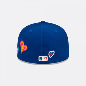 NEW ERA - Accessories - LA Dodgers Chainstitch Heart Fitted - Royal/Pink