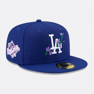NEW ERA - Accessories - LA Dodgers Side Patch Bloom Fitted - Royal/Lavender