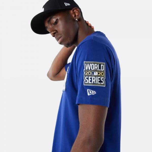 New Era Los Angeles Dodgers League Essentials LC Short Sleeve T-Shirt Blue XL Man