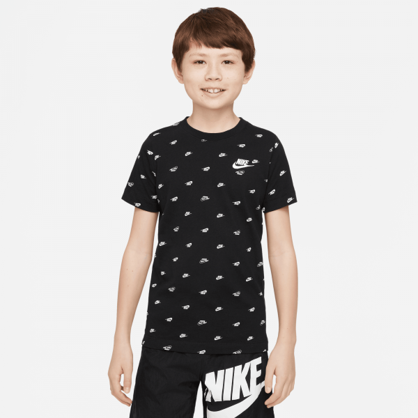 Nike - Boy - Swoosh AOP Tee - Black