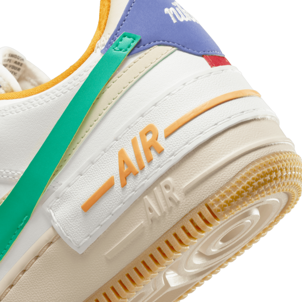 Nike Women Air Force 1 Shadow White Green Yellow Nohble