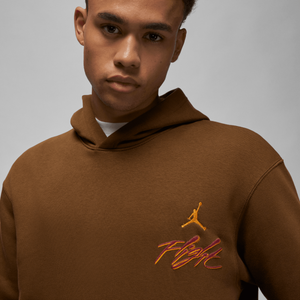 Jordan - Men - Essentials Flight Pullover Hoodie - Light Olive/Taxi