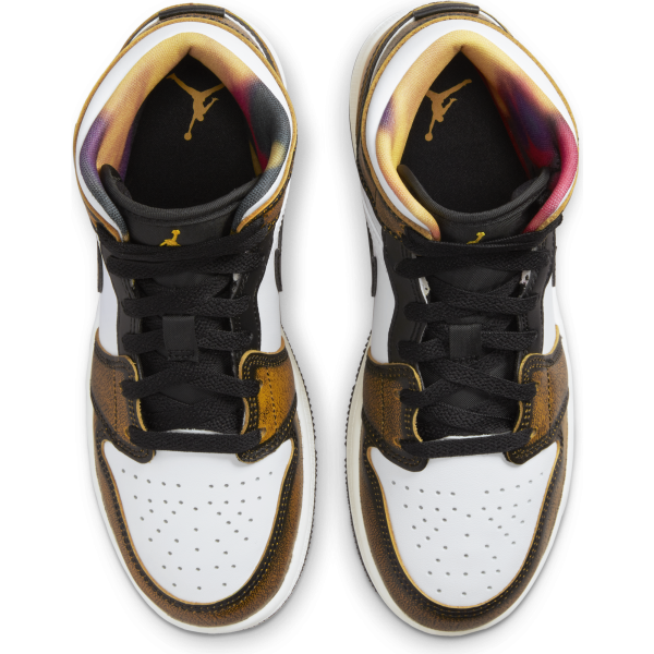 Jordan Boy GS Air Jordan 1 Mid SE Black Taxi White Sail