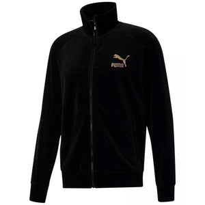 PUMA - Men - Velour T7 Track Jacket - Black/Gold