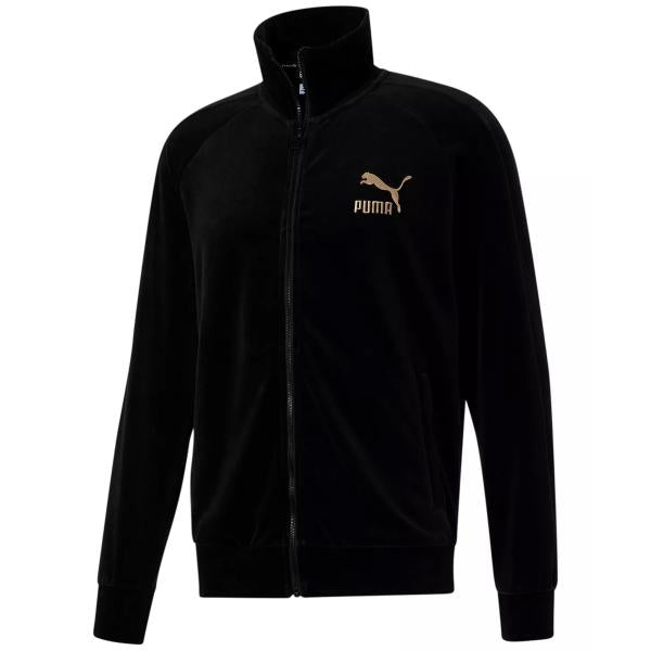 PUMA - Men - Velour T7 Track Jacket - Black/Gold - Nohble