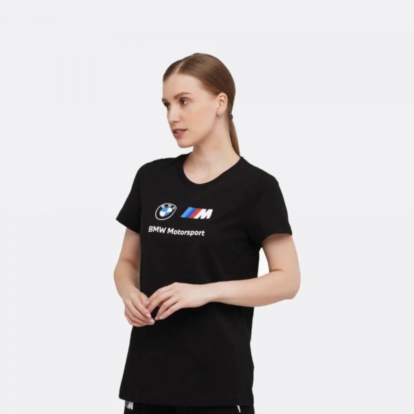 PUMA Women BMW MMS ESS Logo Tee Black Nohble