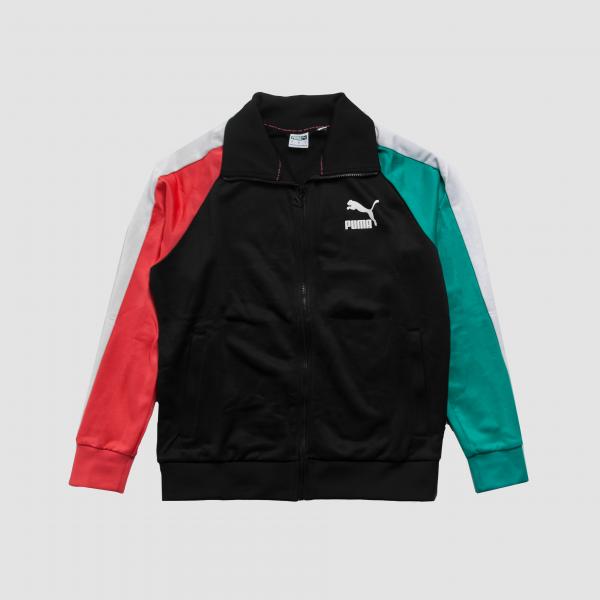 PUMA Men Fandom T7 Track Jacket Black/Salmon/Teal