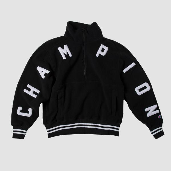 CHAMPION - Men - Fleece Warm Up Jacket - Black