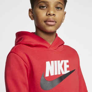 Nike - Boy - Club+ HBR Pullover Hoodie - University Red