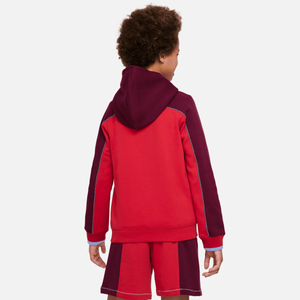 Nike - Boy - Amplify Full-Zip Hoodie - Dark Beetroot/Gym Red
