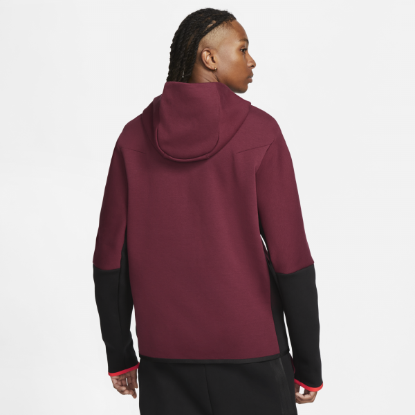 Nike - Men - Tech Fleece Full-Zip Hoodie - Beetroot/Black/Phantom