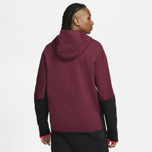 Burgundy tech 2025 fleece hoodie