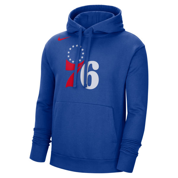 Nike Men Philadelphia 76Ers Pullover Hoodie Rush Blue