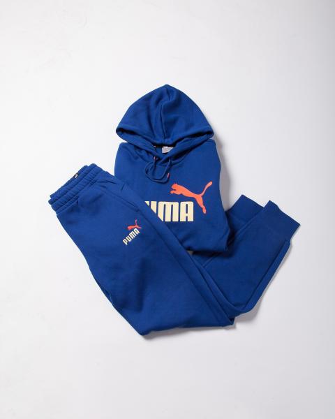 PUMA - Men - ESS+ Logo Pullover Hoodie - Blazing Blue