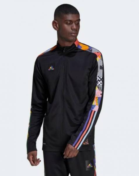 knijpen Wat Geslagen vrachtwagen adidas - Men - Tiro Pride Jacket - Black/Multi-Color - Nohble